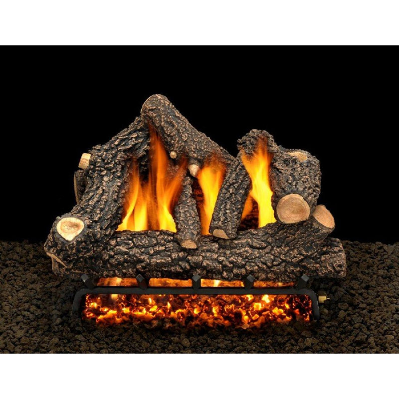 American Gas Log Cheyenne Glow Vented Propane/Natural Gas Fireplace Log